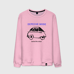 Свитшот хлопковый мужской Depeche Mode - Behind the wheel, цвет: светло-розовый