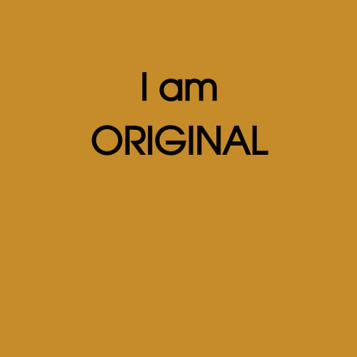 Мужской свитшот I am original / Горчичный – фото 3