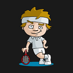 Свитшот хлопковый мужской Теннисист, цвет: черный — фото 2