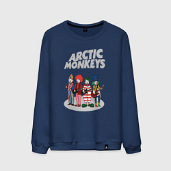 Свитшот хлопковый мужской Arctic Monkeys clowns, цвет: тёмно-синий