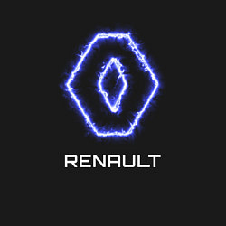 Свитшот хлопковый мужской Renault neon, цвет: черный — фото 2