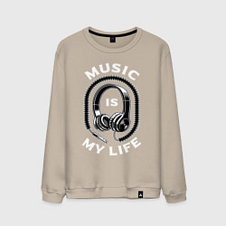 Мужской свитшот Музыка is my life