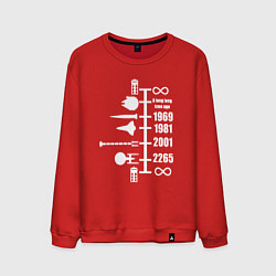 Свитшот хлопковый мужской Тардис бесконечности, цвет: красный