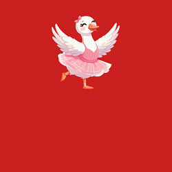 Свитшот хлопковый мужской Балерина гусыня в розовом платье, цвет: красный — фото 2