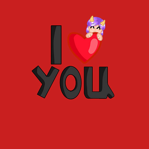 Мужской свитшот I love you Lavinia cоllection / Красный – фото 3