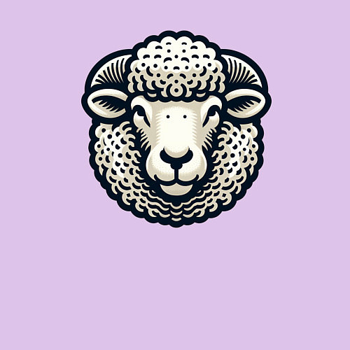 Мужской свитшот Голова барана / Лаванда – фото 3