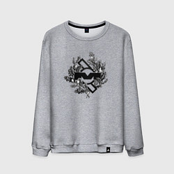 Свитшот хлопковый мужской Depeche Mode - Mute records logo, цвет: меланж