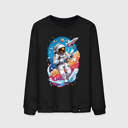 Мужской свитшот Космонавт в небе