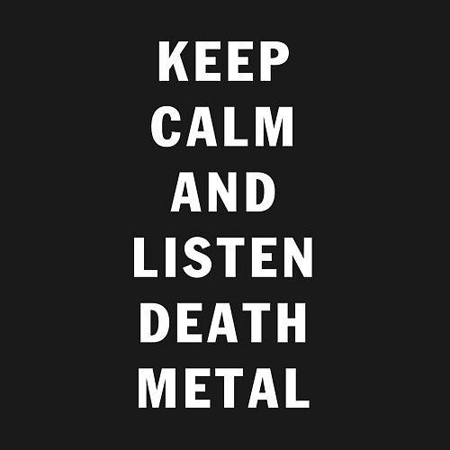 Мужской свитшот Надпись Keep calm and listen death metal / Черный – фото 3