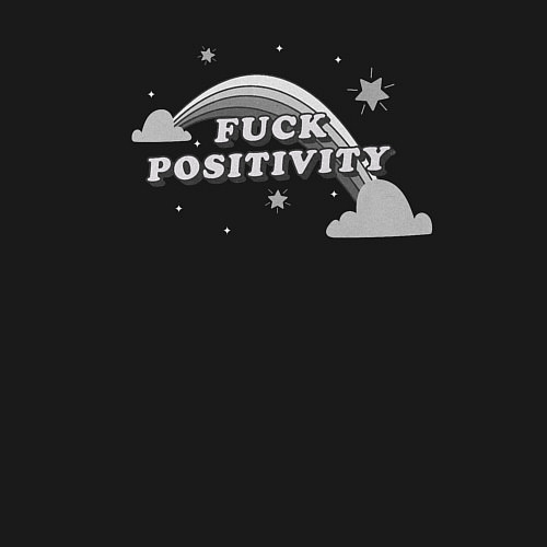 Мужской свитшот Fuck Positivity / Черный – фото 3