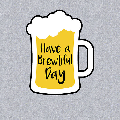 Мужской свитшот Brewtiful day / Меланж – фото 3