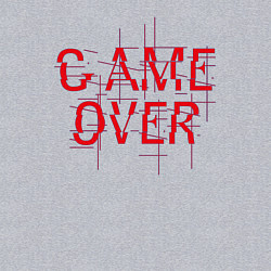 Свитшот хлопковый мужской Надпись - Game over, цвет: меланж — фото 2
