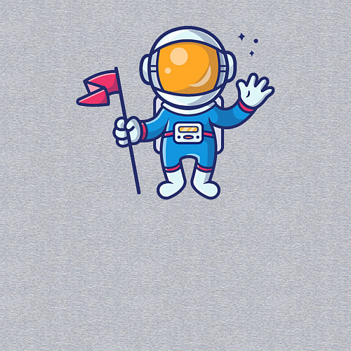 Мужской свитшот Космический привет / Меланж – фото 3