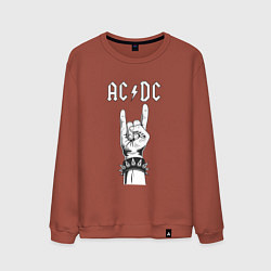 Свитшот хлопковый мужской RnR AC DC, цвет: кирпичный