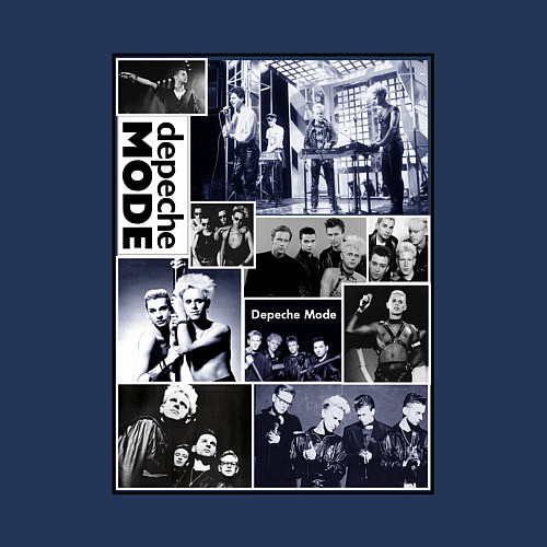 Мужской свитшот Depeche Mode - Collage / Тёмно-синий – фото 3
