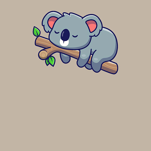 Мужской свитшот Коала на ветке / Миндальный – фото 3