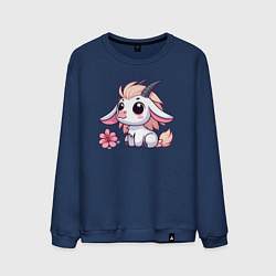 Мужской свитшот Козерог с цветком