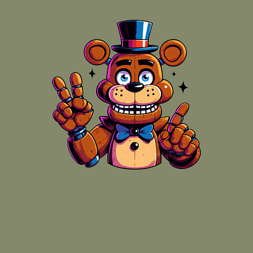 Мужской свитшот Медведь Фредди / Авокадо – фото 3