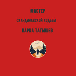 Свитшот хлопковый мужской Мастер скандинавской ходьбы, цвет: красный — фото 2