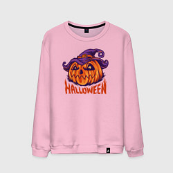 Свитшот хлопковый мужской Halloween праздник, цвет: светло-розовый