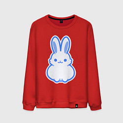 Свитшот хлопковый мужской White bunny, цвет: красный