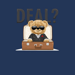 Свитшот хлопковый мужской Плюшевый мишка деловой, цвет: тёмно-синий — фото 2