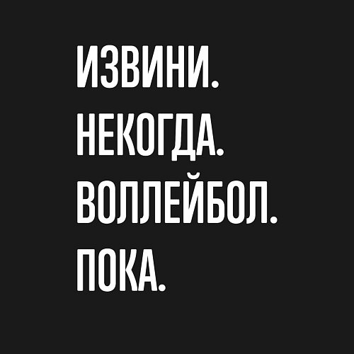 Мужской свитшот Извини некогда: воллейбол, пока / Черный – фото 3