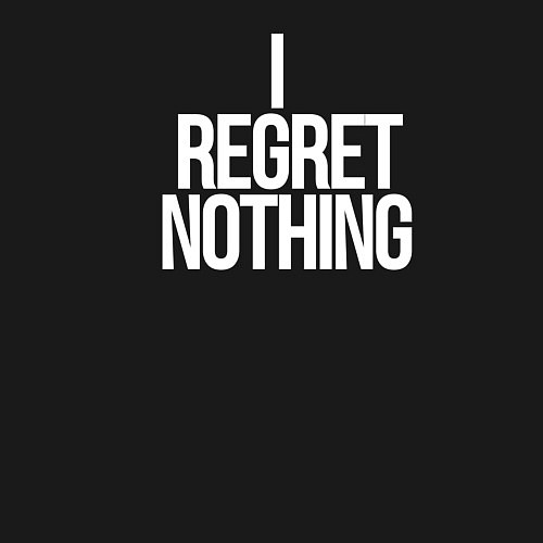 Мужской свитшот Postal I regret nothing / Черный – фото 3