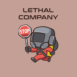 Свитшот хлопковый мужской Lethal company: Stop Please, цвет: пыльно-розовый — фото 2