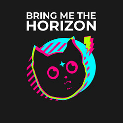 Свитшот хлопковый мужской Bring Me the Horizon rock star cat, цвет: черный — фото 2