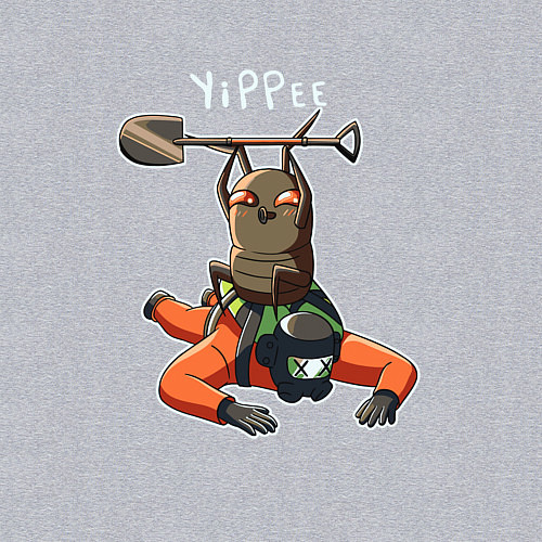 Мужской свитшот Lethal Company: Bug Winner / Меланж – фото 3