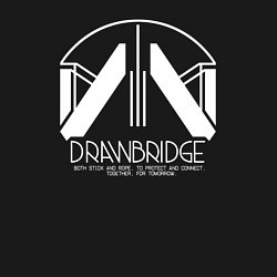 Свитшот хлопковый мужской Drawbridge logo death stranding 2, цвет: черный — фото 2