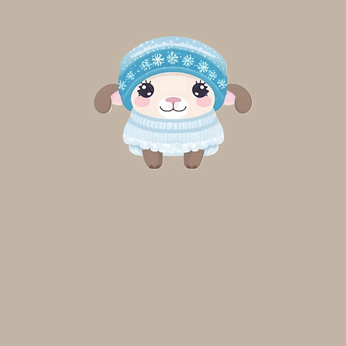 Мужской свитшот Маленькая овечка / Миндальный – фото 3