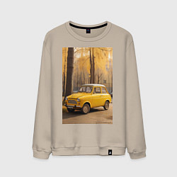 Мужской свитшот Желтый ретро автомобиль