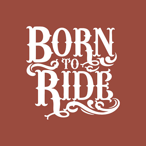 Мужской свитшот Born to ride - рожденный ездить / Кирпичный – фото 3