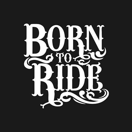 Мужской свитшот Born to ride - рожденный ездить / Черный – фото 3