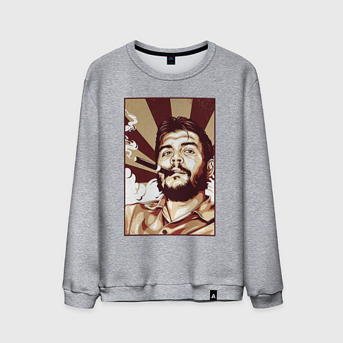 Мужской свитшот Эрнесто - портрет / Меланж – фото 1