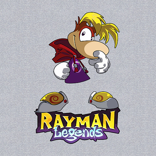 Мужской свитшот Rayman - legends / Меланж – фото 3