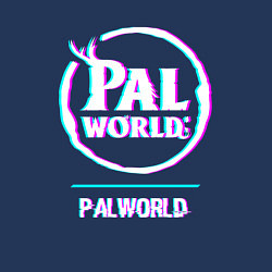 Свитшот хлопковый мужской Palworld в стиле glitch и баги графики, цвет: тёмно-синий — фото 2