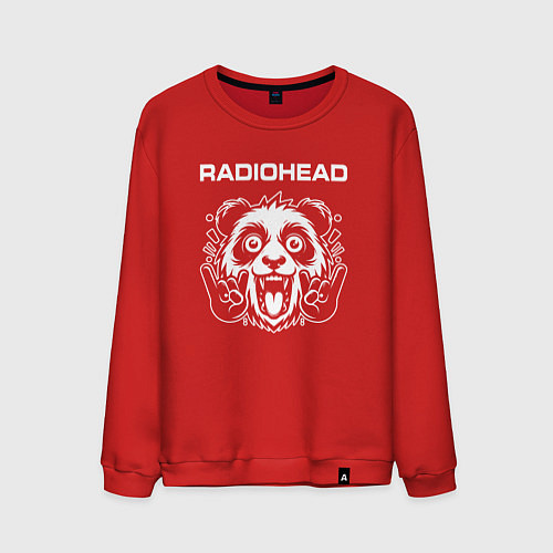 Мужской свитшот Radiohead rock panda / Красный – фото 1