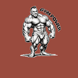 Свитшот хлопковый мужской Gym power энергия зала, цвет: кирпичный — фото 2