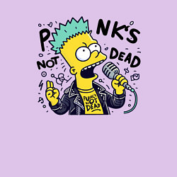 Свитшот хлопковый мужской Bart Simpson - punks not dead, цвет: лаванда — фото 2