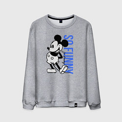 Свитшот хлопковый мужской So funny Mickey, цвет: меланж