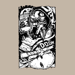 Свитшот хлопковый мужской Wu tang - Mf doom, цвет: миндальный — фото 2