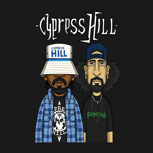 Мужской свитшот Cypress hill - B Real and Sen Dog / Черный – фото 3