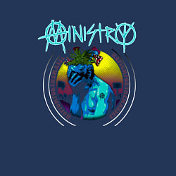 Свитшот хлопковый мужской Ministry - Hopium for the masses, цвет: тёмно-синий — фото 2