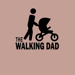 Свитшот хлопковый мужской The walking dad with child, цвет: пыльно-розовый — фото 2