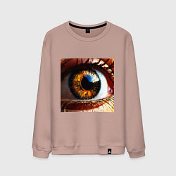Мужской свитшот Золотой карий глаз в стиле стимпанк