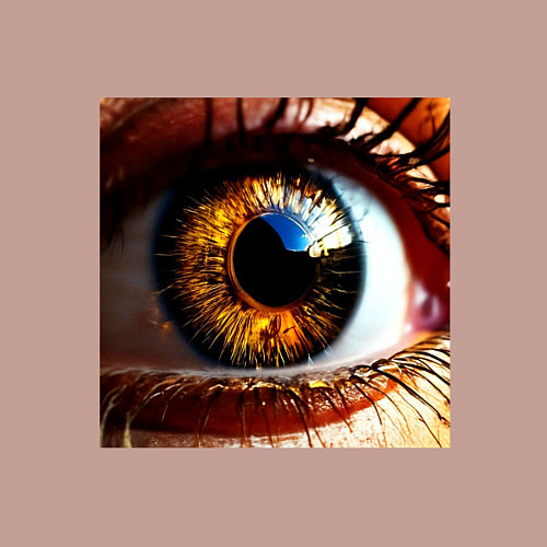 Мужской свитшот Золотой карий глаз в стиле стимпанк / Пыльно-розовый – фото 3