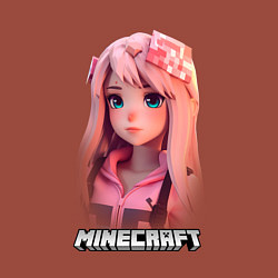 Свитшот хлопковый мужской Minecraft персонаж девушки, цвет: кирпичный — фото 2